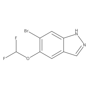 6-Bromo-5-(difluoromethoxy)-1H-indazole结构式