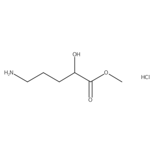 Methyl 5-amino-2-hydroxypentanoate hydrochloride结构式