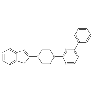 4-(Pyridin-2-yl)-2-(4-{[1,3]thiazolo[4,5-c]pyridin-2-yl}piperazin-1-yl)pyrimidine结构式