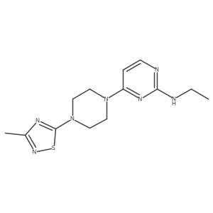 N-ethyl-4-[4-(3-methyl-1,2,4-thiadiazol-5-yl)piperazin-1-yl]pyrimidin-2-amine结构式
