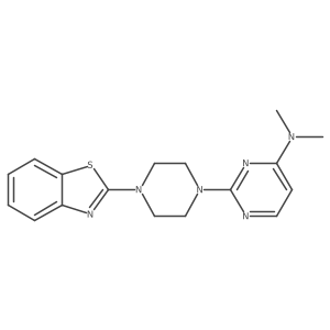 2-[4-(1,3-benzothiazol-2-yl)piperazin-1-yl]-N,N-dimethylpyrimidin-4-amine Structure