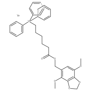 (6-((4,7-Dimethoxybenzo[d][1,3]dioxol-5-yl)methoxy)-6-oxohexyl)triphenylphosphonium bromide结构式