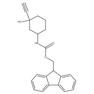 (9H-fluoren-9-yl)methyl N-(3-ethynyl-3-hydroxycyclohexyl)carbamate结构式