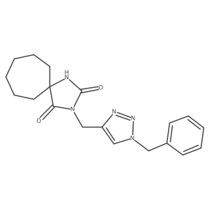 3-[(1-benzyl-1H-1,2,3-triazol-4-yl)methyl]-1,3-diazaspiro[4.6]undecane-2,4-dione Structure