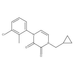 1-(3-Chloro-2-methylphenyl)-4-(cyclopropylmethyl)-1,2,3,4-tetrahydropyrazine-2,3-dione结构式