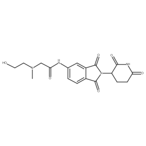 N-[2-(2,6-dioxo-3-piperidyl)-1,3-dioxo-isoindolin-5-yl]-2-[2-hydroxyethyl(methyl)amino]acetamide Structure
