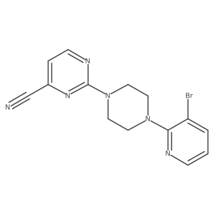 2-[4-(3-Bromopyridin-2-yl)piperazin-1-yl]pyrimidine-4-carbonitrile结构式
