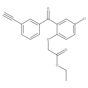 Ethyl 2-[4-chloro-2-(3-ethynylbenzoyl)phenoxy]acetate Structure