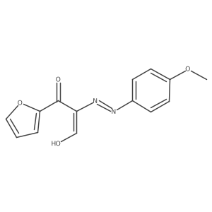 (2E)-3-(furan-2-yl)-2-[2-(4-methoxyphenyl)hydrazin-1-ylidene]-3-oxopropanal Structure