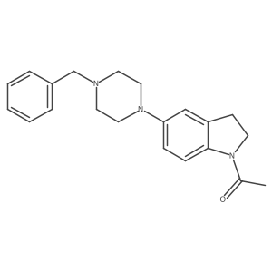 1-[5-(4-Benzyl-piperazin-1-yl)-2,3-dihydro-indol-1-yl]-ethanone结构式
