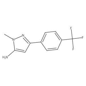 1-Methyl-3-(4-(trifluoromethyl)phenyl)-1h-pyrazol-5-amine结构式