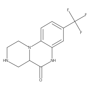 2,3,4,4a-tetrahydro-8-trifluoromethyl-1H-pyrazino[1,2-a]quinoxalin-5(6H)-one结构式