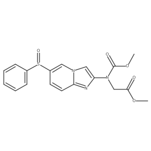 N-methoxycarbonyl-N-(6-phenylsulfinyl-imidazo[1,2-a]pyridin-2-yl)-glycine methyl ester结构式