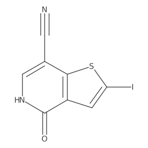 2-Iodo-4-oxo-4,5-dihydro-thieno[3,2-c]pyridine-7-carbonitrile结构式