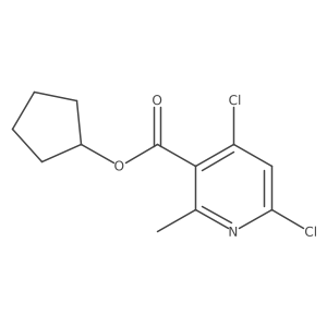 Cyclopentyl 4,6-dichloro-2-methyl-3-pyridinecarboxylate结构式