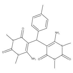 5,5'-(p-Tolyl-methylene)-bis(6-amino-1,3-dimethyluracil) Structure