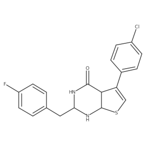 5-(4-chlorophenyl)-2-[(4-fluorophenyl)methyl]-2,3,4a,7a-tetrahydro-1H-thieno[2,3-d]pyrimidin-4-one Structure