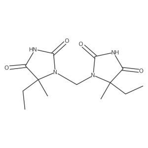 1,1'-Methylenebis(5-ethyl-5-methylimidazolidine-2,4-dione) Structure