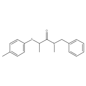 N-Methyl-2-[(4-methylphenyl)thio]-N-(phenylmethyl)propanamide结构式