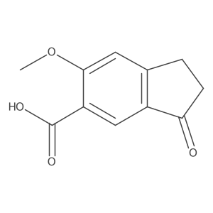 6-Methoxy-3-oxo-indan-5-carboxylic acid结构式