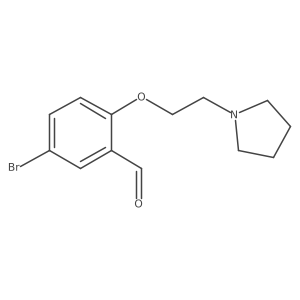 5-Bromo-2-(2-pyrrolidin-1-ylethoxy)benzaldehyde Structure