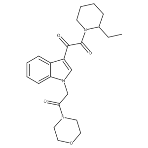 1-(2-ethylpiperidin-1-yl)-2-(1-(2-morpholino-2-oxoethyl)-1H-indol-3-yl)ethane-1,2-dione Structure