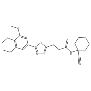 N-(1-cyanocyclohexyl)-2-{[5-(3,4,5-trimethoxyphenyl)-1,3,4-oxadiazol-2-yl]sulfanyl}acetamide Structure