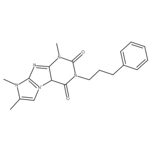 4,6,7-trimethyl-2-(3-phenylpropyl)-9aH-purino[7,8-a]imidazol-9-ium-1,3-dione结构式