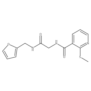 N-[(furan-2-yl)methyl]-2-{[2-(methylsulfanyl)pyridin-3-yl]formamido}acetamide结构式