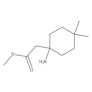 Methyl 2-(1-amino-4,4-dimethylcyclohexyl)acetate结构式