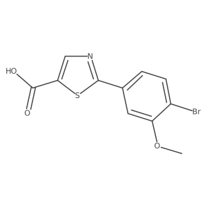 2-(4-Bromo-3-methoxy-phenyl)-thiazole-5-carboxylic acid结构式
