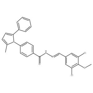 4-(2-Methyl-5-phenyl-1H-pyrrol-1-yl)benzoic acid 2-[(3,5-dichloro-4-methoxyphenyl)methylene]hydrazide结构式