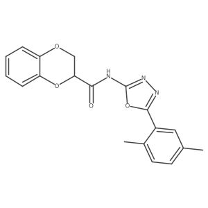 N-[5-(2,5-dimethylphenyl)-1,3,4-oxadiazol-2-yl]-2,3-dihydro-1,4-benzodioxine-2-carboxamide Structure