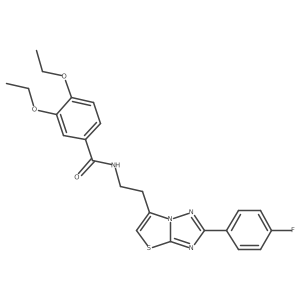 3,4-diethoxy-N-(2-(2-(4-fluorophenyl)thiazolo[3,2-b][1,2,4]triazol-6-yl)ethyl)benzamide Structure
