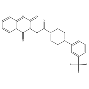 3-[2-oxo-2-[4-[3-(trifluoromethyl)phenyl]piperazin-1-yl]ethyl]-4aH-quinazoline-2,4-dione Structure