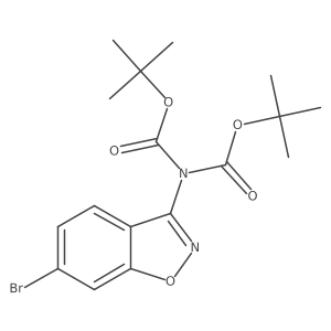 1,3-Bis(1,1-dimethylethyl) 2-(6-bromo-1,2-benzisoxazol-3-yl)imidodicarbonate结构式