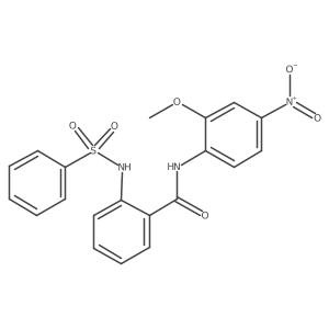 2-benzenesulfonamido-N-(2-methoxy-4-nitrophenyl)benzamide结构式
