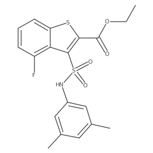 Ethyl 3-[(3,5-dimethylphenyl)sulfamoyl]-4-fluoro-1-benzothiophene-2-carboxylate结构式