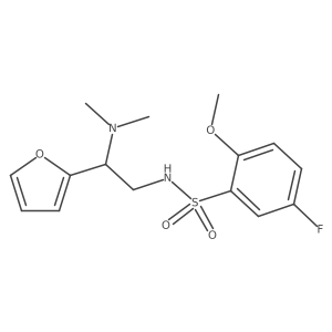 N-(2-(dimethylamino)-2-(furan-2-yl)ethyl)-5-fluoro-2-methoxybenzenesulfonamide Structure