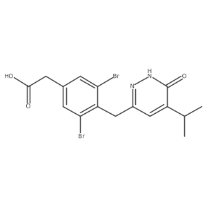 3,5-Dibromo-4-[[1,6-dihydro-5-(1-methylethyl)-6-oxo-3-pyridazinyl]methyl]benzeneacetic acid Structure