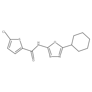 5-chloro-N-(5-cyclohexyl-1,3,4-oxadiazol-2-yl)thiophene-2-carboxamide Structure