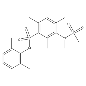 N-(2,6-dimethylphenyl)-2,4,6-trimethyl-3-(N-methylmethanesulfonamido)benzene-1-sulfonamide结构式