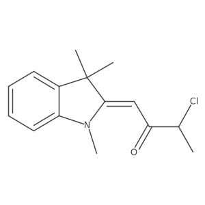 (1Z)-3-chloro-1-(1,3,3-trimethyl-1,3-dihydro-2H-indol-2-ylidene)butan-2-one结构式