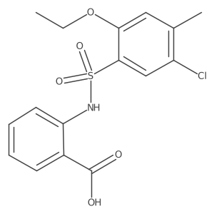 2-{[(5-Chloro-2-ethoxy-4-methylphenyl)sulfonyl]amino}benzoic acid Structure