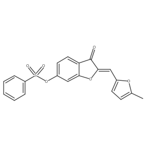 (Z)-2-((5-methylfuran-2-yl)methylene)-3-oxo-2,3-dihydrobenzofuran-6-yl benzenesulfonate Structure