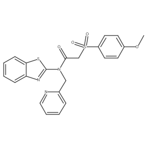 N-(benzo[d]thiazol-2-yl)-2-((4-methoxyphenyl)sulfonyl)-N-(pyridin-2-ylmethyl)acetamide Structure