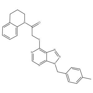 1-(3,4-dihydroquinolin-1(2H)-yl)-2-((3-(4-methylbenzyl)-3H-[1,2,3]triazolo[4,5-d]pyrimidin-7-yl)thio)ethanone Structure