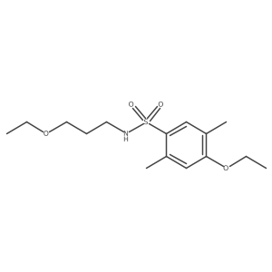 4-ethoxy-N-(3-ethoxypropyl)-2,5-dimethylbenzenesulfonamide结构式