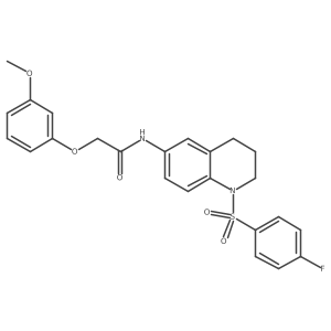 N-[1-(4-fluorobenzenesulfonyl)-1,2,3,4-tetrahydroquinolin-6-yl]-2-(3-methoxyphenoxy)acetamide Structure