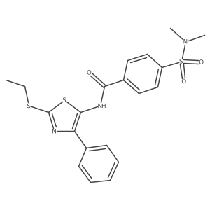 4-(N,N-dimethylsulfamoyl)-N-(2-(ethylthio)-4-phenylthiazol-5-yl)benzamide Structure